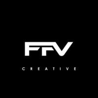 ffv letra inicial logo diseño modelo vector ilustración