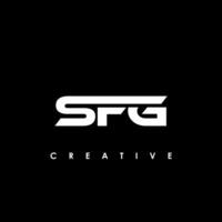 sfg letra inicial logo diseño modelo vector ilustración