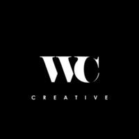 WC Letter Initial Logo Design Template Vector Illustration