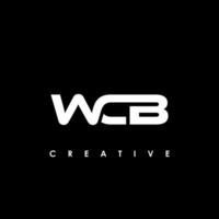 wcb letra inicial logo diseño modelo vector ilustración