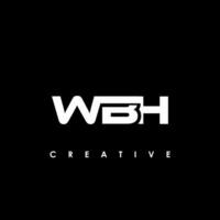 wbh letra inicial logo diseño modelo vector ilustración