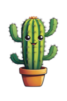 AI generated Mexican costume cactus on transparent background illustration png