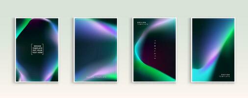 Set of covers design templates gradient abstract backgrounds of business. trendy modern design. applicable for landing pages, covers, brochures, flyers, presentations, banners. Vector design.