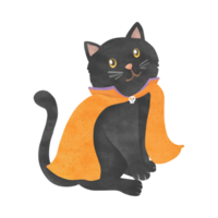 AI generated Watercolor Halloween Cute Cat png