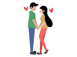 Romantic Couple Valentine Day Illustration vector