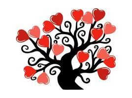 Love Tree Background for Valentines vector