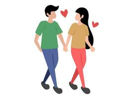 Valentines Day Romantic Couple Illustration vector