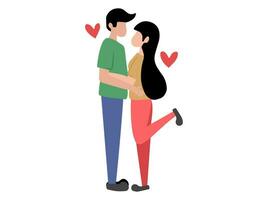 Romantic Couple Celebrate Valentines Day vector