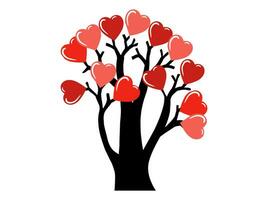 Valentine Day Tree Background Illustration vector