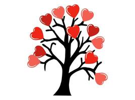 Valentine Day Tree Background Illustration vector