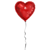 ballon Valentin rose rouge png