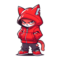 ai generato gatto nel anca luppolo stile png