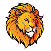 AI generated Lion head mascot logo png