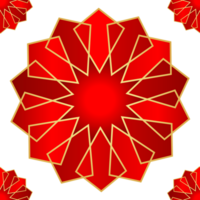 Islamitisch sier- mandala gouden rood kleur png