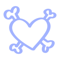 heart with cross bone element png