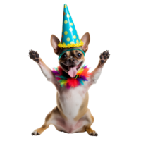 AI generated Cute and happy dog on transparent background PNG, easy to use. png