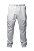 AI generated Pants made of white fabric without a background. Ready for prototyping. Transparent PNG inside