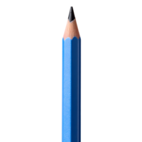 ai generato avvicinamento e superiore Visualizza di blu matita con trasparente png dentro
