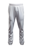 AI generated Pants made of white fabric without a background. Ready for prototyping. Transparent PNG inside