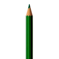 AI generated Close-up and top view of green pencil with transparent PNG inside