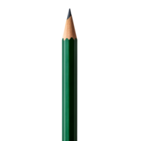 AI generated Close-up and top view of green pencil with transparent PNG inside