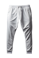 AI generated Pants made of white fabric without a background. Ready for prototyping. Transparent PNG inside