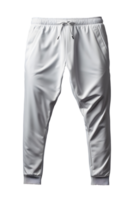 ai gegenereerd broek gemaakt van wit kleding stof zonder een achtergrond. klaar voor prototypen. transparant PNG binnen