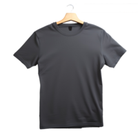 ai generiert schwarz sauber T-Shirt ohne Hintergrund. bereit zum Attrappe, Lehrmodell, Simulation. transparent png Innerhalb