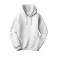 AI generated White clean hoodie without background. Ready for mockup. Transparent PNG inside