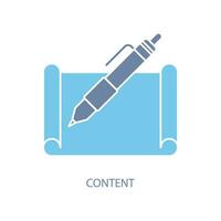 content concept line icon. Simple element illustration. content concept outline symbol design. vector