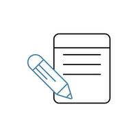 note concept line icon. Simple element illustration. note concept outline symbol design. vector