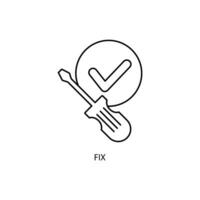 fix concept line icon. Simple element illustration. fix concept outline symbol design. vector