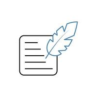 write concept line icon. Simple element illustration. write concept outline symbol design. vector