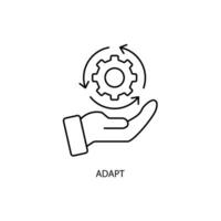 adapt concept line icon. Simple element illustration. adapt concept outline symbol design. vector