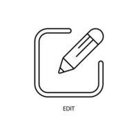 edit concept line icon. Simple element illustration. edit concept outline symbol design. vector