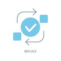 replace concept line icon. Simple element illustration. replace concept outline symbol design. vector