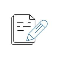 edit document concept line icon. Simple element illustration. edit document concept outline symbol design. vector