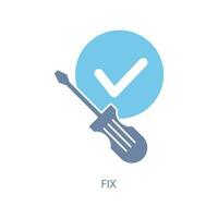 fix concept line icon. Simple element illustration. fix concept outline symbol design. vector