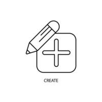 create concept line icon. Simple element illustration. create concept outline symbol design. vector