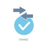 change concept line icon. Simple element illustration. change concept outline symbol design. vector