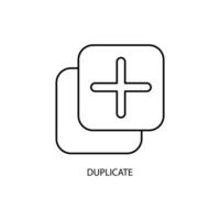 duplicate concept line icon. Simple element illustration. duplicate concept outline symbol design. vector