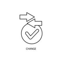 change concept line icon. Simple element illustration. change concept outline symbol design. vector