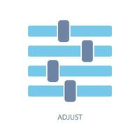 adjust concept line icon. Simple element illustration. adjust concept outline symbol design. vector