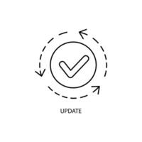 update concept line icon. Simple element illustration. update concept outline symbol design. vector