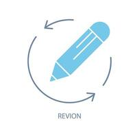 revision concept line icon. Simple element illustration. revision concept outline symbol design. vector