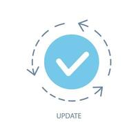 update concept line icon. Simple element illustration. update concept outline symbol design. vector