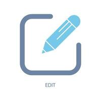 edit concept line icon. Simple element illustration. edit concept outline symbol design. vector