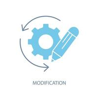 modification concept line icon. Simple element illustration. modification concept outline symbol design. vector