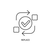 replace concept line icon. Simple element illustration. replace concept outline symbol design. vector