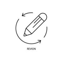 revision concept line icon. Simple element illustration. revision concept outline symbol design. vector
